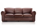 3 Sitzer Sofa - Echtleder - 210x90x85 cm - Braun - Klassisch Wohnzimmer Komfort Design