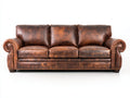 3 Sitzer Sofas Echtleder Braun 210x90x80 cm Vintage Klassisch Design