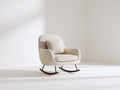 Schaukelstühle Bouclé Stoff Beige Metallgestell Wohnzimmer Modern Design 75x85x95 cm