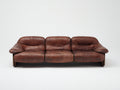 3 Sitzer Sofa - Echtleder - 235x95x85 cm - Braun - Vintage Klassisch Wohnzimmer Komfort Design