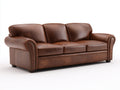 3 Sitzer Sofas Echtleder Braun 210x90x80 cm Klassisch Vintage Design