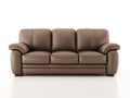 3 Sitzer Sofas - Kunstleder Sofa 210x90x88 cm - Braun - Gepolstertes Wohnzimmer Sofa im klassischen Design