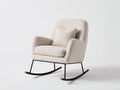 Schaukelstühle Bouclé Stoff Beige Metallgestell Modern Wohnzimmer Design 78x82x92 cm