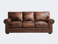3 Sitzer Sofas Echtleder Braun 210x90x80 cm Klassisch Vintage Design